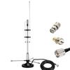 2m 70cm GMRS Antenna, Outdoor Indoor Desktop Police Scanner Antenna for House, 25-3000Mhz VHF UHF FM CB GMRS ADSB for SDR/Air FM Receiver/ADSB Flightaware,16.4ft Cable BNC SMA SO239 Magnetic Base view 1