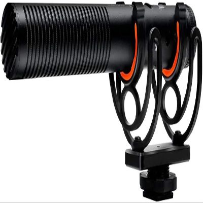 Digital Nc Advanced Super Cardioid Microphone (Stereo/Shotgun) for Canon PowerShot V1 with Dead Cat Wind Muff