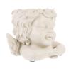Kisangel 1Pc White Angel Desktop Speaker Stand Resin Practical Audio Holder Multifunctional Flowerpot Compatible with Echo Point for Studio and Home Use view 1
