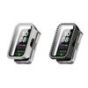 2 Pack Bling Case Compatible with Huawei Band 9 with Tempered Glass Screen Protector, Hard Bumper Shockproof Anti-Scratch Full Protective Shiny Cover for Huawei Band 9 (Black/Silver) view 1