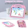 AKABEILA Compatible with Apple iPad 10 2022 10.9 inch/iPad Air 4 2020 10.9 inch/Pro 11 2018/2020/Air 5 2022 10.9 inch/Pro 11 2021/2022 Tablet Case, Shoulder Strap & Pen Tray for Girl Kid Gift Pink view 2