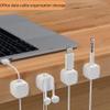 10 Pack Cable Charging Storage Adhesive Strong Desktop Cell Phone Cable Management Magnetic Easy Open Box Suitable for Home, Office, Car, Nightstand (White) view 2