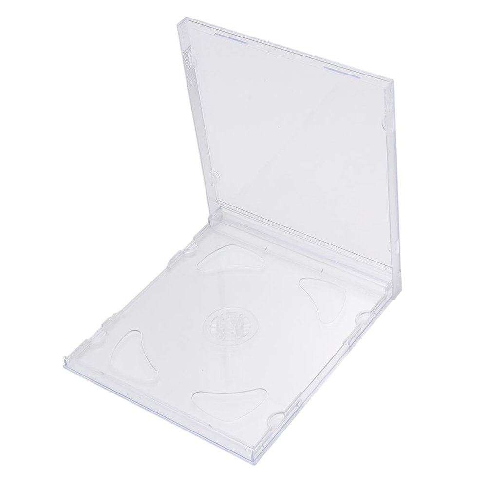 PRETYZOOM 10Pcs Transparent CD Storage Boxes Portable Media Video Cases for DIY Packages for Home Cinema and Use Holds Discs Each Hard Design