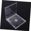 PRETYZOOM 10Pcs Transparent CD Storage Boxes Portable Media Video Cases for DIY Packages for Home Cinema and Use Holds Discs Each Hard Design view 2