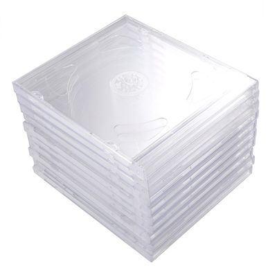 Alipis 10Pcs Transparent CD Cases Portable Hard Storage Boxes for DIY Media Video for Wedding Videos and Mixtapes Great present for Friends and Family