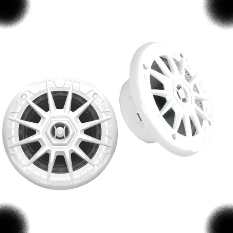 NEXDYNAMI TM Round Speakers Compatible with Seachoice 5.25' - White, High-Performance Marine Audio
