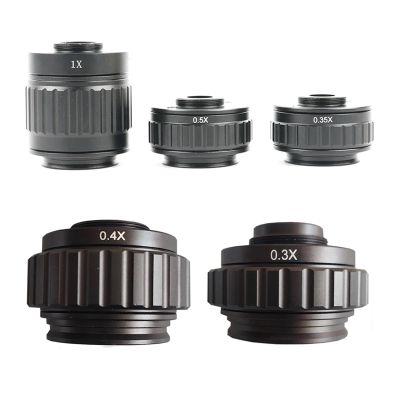 0.3X 0.35X 0.4X 0.5X 1X Adapter Lens 38mm to C-Mount Connector Trinocular Stereo Microscope Tube for Digital Camera Focusing(1X 0.5X)