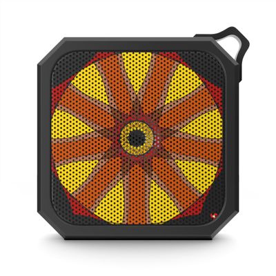 Vibrant Bluetooth Speaker Outdoor Adventures Portable Sound System Hiking Music Lovers '1.Uncommon.Journey' Art Mitzisniftis