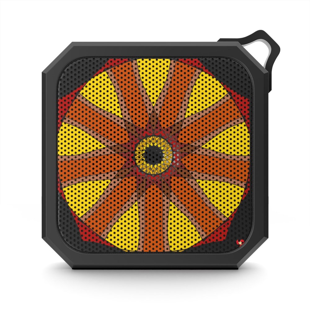 Vibrant Bluetooth Speaker Outdoor Adventures Portable Sound System Hiking Music Lovers '1.Uncommon.Journey' Art Mitzisniftis
