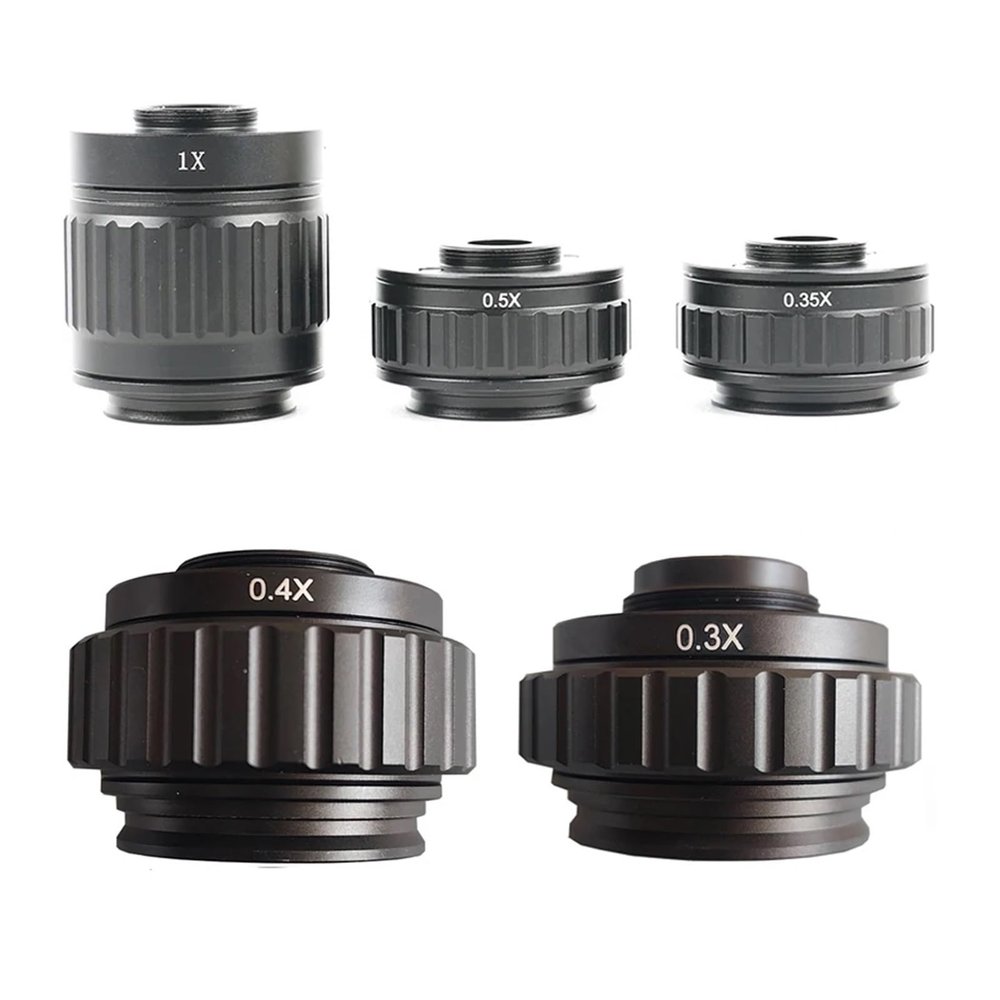 0.3X 0.35X 0.4X 0.5X 1X Adapter Lens 38mm to C-Mount Connector Trinocular Stereo Microscope Tube for Digital Camera Focusing(0.35X0.5X)