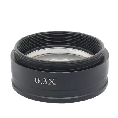 0.3X 0.5X 0.7X 1.5X Optical Lens 42mm Mounting Thread Microscopio Camera Objective Lens for 10A 120X/180X/300X Lens(0.3X)