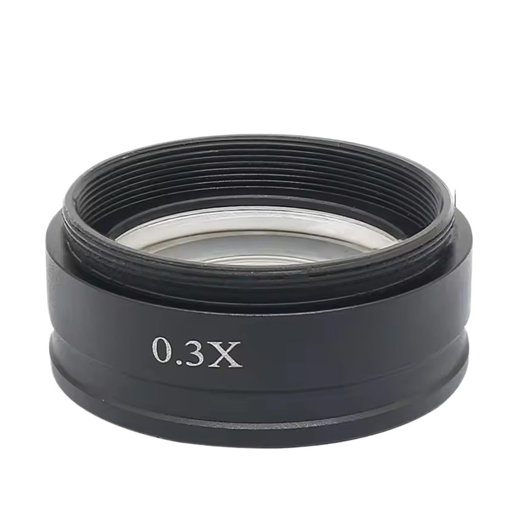 0.3X 0.5X 0.7X 1.5X Optical Lens 42mm Mounting Thread Microscopio Camera Objective Lens for 10A 120X/180X/300X Lens(0.3X)