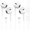 2 Pack-USB C Headphones for iPhone 17/16/15 Pro Max,Type C Earbuds Wired Earphones with Mic & Remote Control Noise Cancelling for iPhone 17/16/15 Plus/Air/Pro, iPad Pro, Galaxy S25/S24/S23/S22,Note 20 view 1