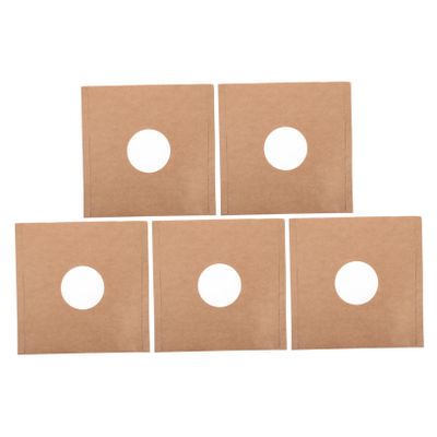 FUTUREORYY 5pcs Kraft Vinyl Record Inner Sleeves 12 Inch Blank Matte Album Covers for Anti-Static Protection and Storage