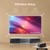 Boss S8A 4K Projector, 7000 Lumens, Android 12, 3GB RAM 128GB Storage, Actual 3D, WiFi & Bluetooth, Home Theater Projector with Free 60" Screen & Mount, Netflix/Prime/YouTube Compatible view 4