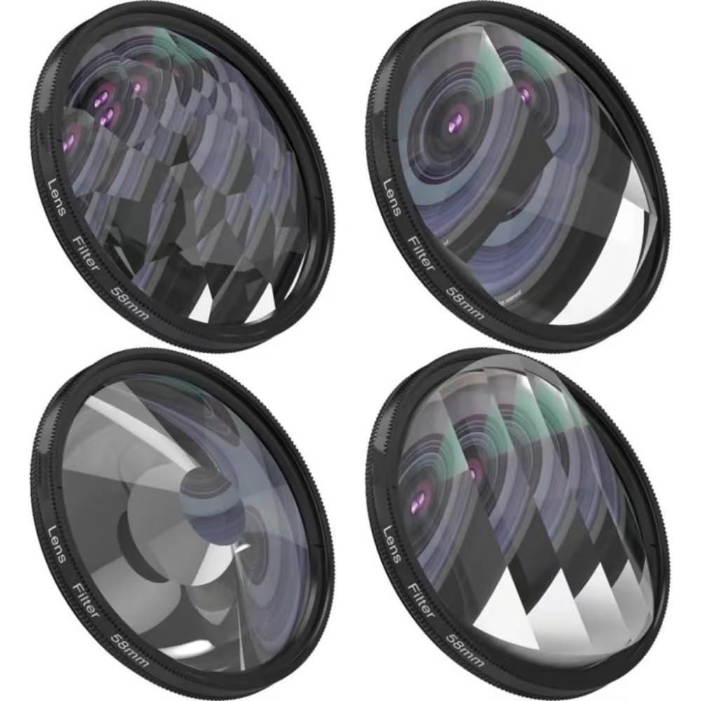Camera Filter Kaleidoscope Special Effect Photography Accessories SLR Lens Prism(58mm Kaleidoscope,Add 67 mm Adapter)