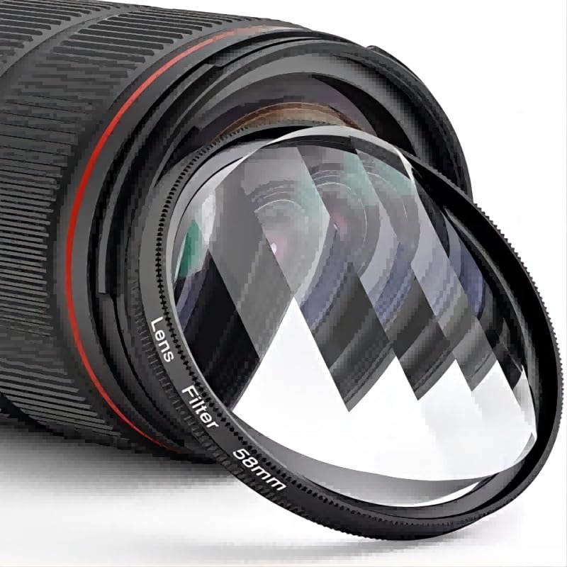 EWAIDI 49-77 mm Linear Prism Filter, Professional Camera Lens(Add 55mm Adapter)