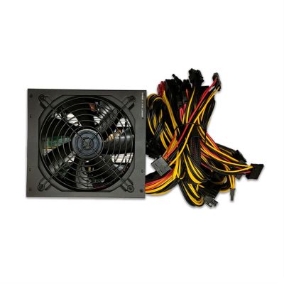 KDEGK 2000W 2400W 2600W 180V-260V ETH ATX Bitcoin Mining Power Supply 95% Efficiency Support 8 GPU Display Cards for BTC Miner Mining(2400W)