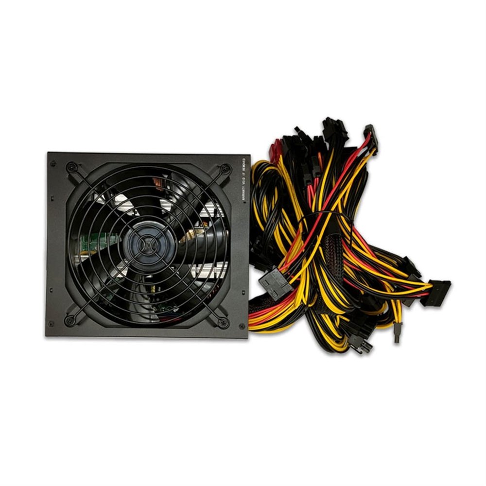 KDEGK 2000W 2400W 2600W 180V-260V ETH ATX Bitcoin Mining Power Supply 95% Efficiency Support 8 GPU Display Cards for BTC Miner Mining(2400W)