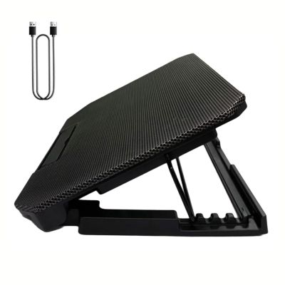 HapGlan Foldable Adjustable Laptop Cooling Pad with 2 Quiet Fan for Notebook with Adjustable Heights and USB Connection