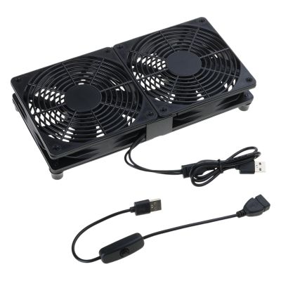 HapGlan Efficient 120mm USB Fan with Stand for Cooling Routers Networks Servers Projects and Laptop Cooling
