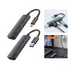 USB Adapter Multiports USB3.0 2.0 Docking Station for Laptops Phones Fast Charging and Data Transfer Aluminum Body view 2