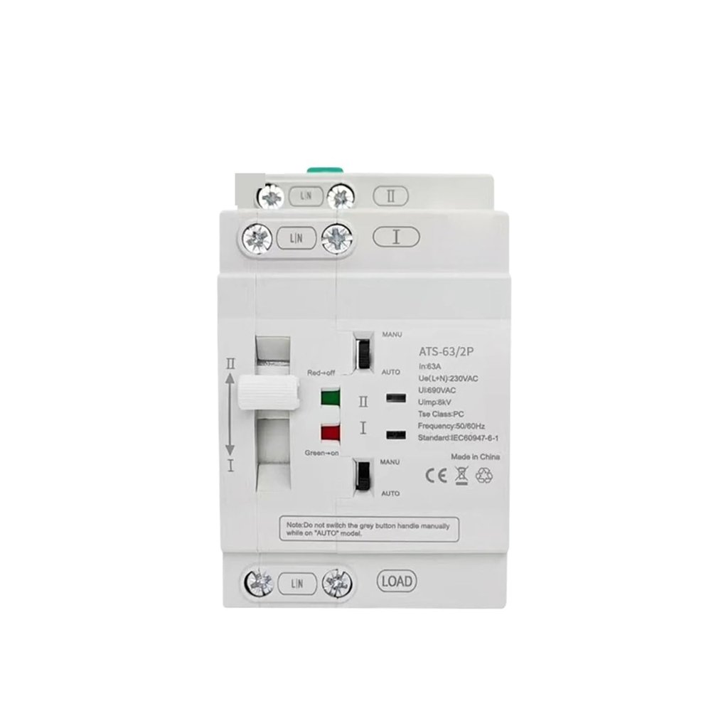 1pcs 110V 220V PC Dual Power Automatic Transfer Switch 25A 40A 63A Household Power Transfer Switch 50/60Hz(4P 60A,110V)