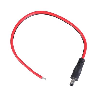 DC5521 Supply 5.5mmx2.1mm Male Power Pigtail 14AWG Bare Wire Open End Wire Repair Cable CCTV Security Camera LED Strips