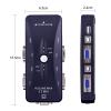 XMKT 30pcs 4 Port USB 2.0 KVM VGA/SVGA Switch Switcher Manually for Keyboard Mouse Monitor Adapter 4 Computers Use 1 Monitor view 2