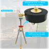 ylbtkioe Black Rotating Prism Adapter Base Tribrach Tripod Prism Point Adapter 5/8-11 Thread Mount for GPS Retro Prisms and Target Systems with Removable Centre view 2