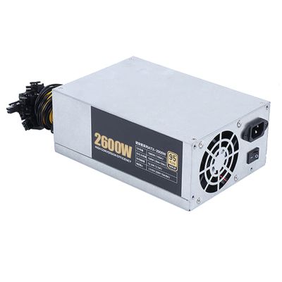 AHGDDA 3200/2600/2400/2000W ETH Bitcoin Mining Power Supply 180-240V 10x6Pin 95% Efficiency Power Supply for Ethereum BTC Bitcoin Miner(2U 2600W)