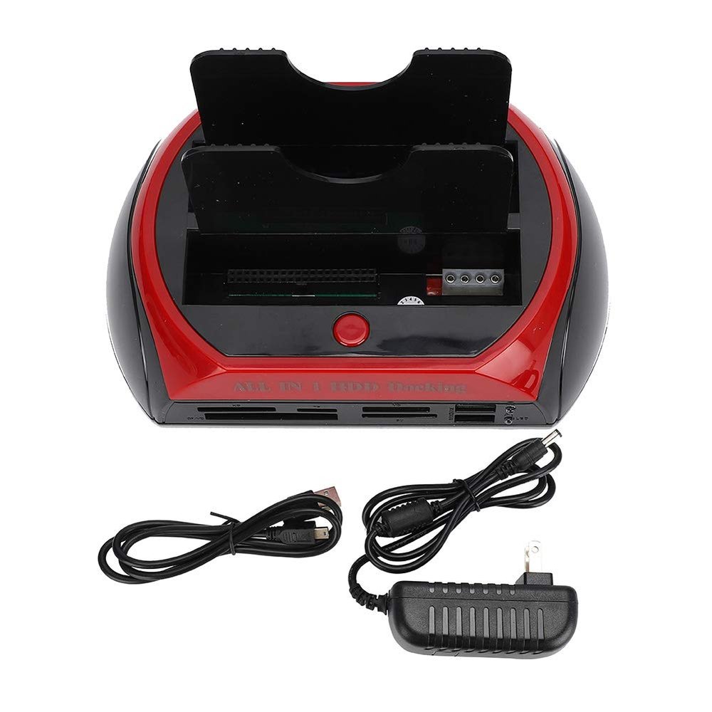 Mtlavishness 2.5 and 3.5 Inch Dual SATA IDE Docking Station Hard Disk Drive Dock with One Touch Backup Function and High Speed Data Transmission Ideal for File Copying and