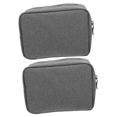 Mikikit 2pcs Portable Electronic Organizer Pouch for Accessories Compact Travel Case for Cables Chargers and Earphones Lightweight and Multi-functional for Outdoor Use