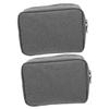 Mikikit 2pcs Portable Electronic Organizer Pouch for Accessories Compact Travel Case for Cables Chargers and Earphones Lightweight and Multi-functional for Outdoor Use view 1