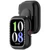 2 Pack Bling Case for Vivo Watch GT Cover Hard PC Crystal Diamonds Rhinestone Protective Bumper Shell Smartwatch, without Screen Protector (Black/Beige) view 3
