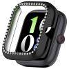 2 Pack Bling Case for Vivo Watch GT Cover Hard PC Crystal Diamonds Rhinestone Protective Bumper Shell Smartwatch, without Screen Protector (Black/Beige) view 4