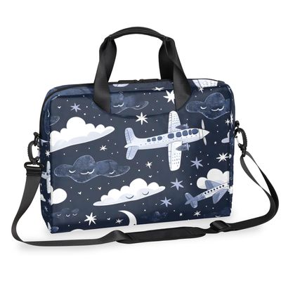 Adornori Aircraft Airplane Laptop Sleeve Case 14 15 15.6 inch, Aircraft Airplane Laptop Briefcase Shoulder Bag Waterproof Travel Computer Cover Carrying Bags