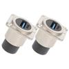 GLEAVI USB 3.0 Panel Mount Pass Through Connector Female to Female Adapter Flush Mount Data Transfer Interface for Industrial Equipment Easy Installation for Desktop and Home Use view 1