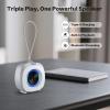PEICHENG Speaker, Small Portable Bluetooth Wireless IPX5 Waterproof Shower Speaker,Loud Stereo Sound Deep Bass,Dual Pairing, RGB Lights,Long Playtime for Outdoor Party, Great Gift,1PC (White) view 2