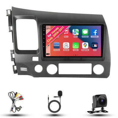 Radio for Honda Civic 2006-2011 Android 13 9" IPS Touch Screen, Car Stereo with CarPlay & Android Auto, GPS Navigation DSP SWC 5G WiFi Camera 4CORE 1+32GB