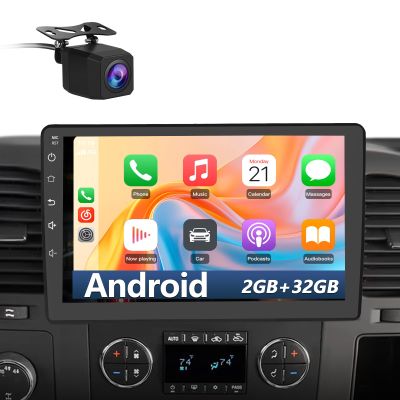 Votheon Car Stereo Radio for Chevy Silverado Suburban Tahoe GMC Sierra Yukon Android 13 2GB +32GB with 10.1 inch Touch Screen GPS Navigation CarPlay Android Auto Bluetooth SWC Backup Camera