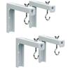 Aokicase W40120 Projector Screen Mount, Wall-Mountable, Compatible with Most Projectors, Adjustable Hook Set, Stand Metal Bracket Rack (White, 2 Pieces) view 1