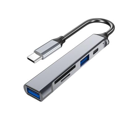 5-in-1 USB Fast Docking Station to Type C USB3.0 2.0 Card Reader Charging Multiple Data Transfer Hubs for PC Laptop