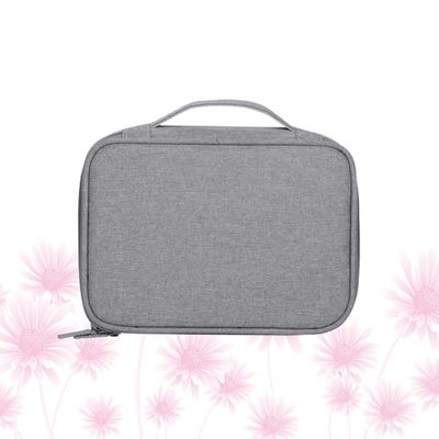Angoily Travel Electronics Organizer Bag Multifunctional Digital Accessories Storage Case for Cables Earphones and More Single Layer Grey for Backpack and Suitcase