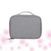 Angoily Travel Electronics Organizer Bag Multifunctional Digital Accessories Storage Case for Cables Earphones and More Single Layer Grey for Backpack and Suitcase view 1