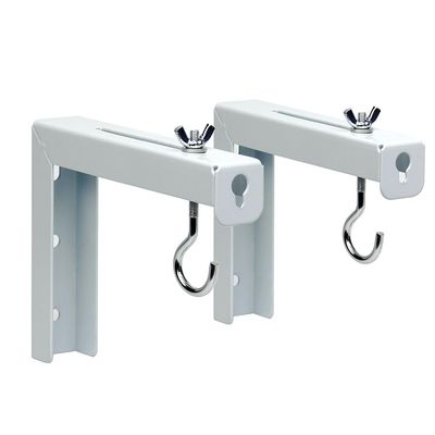 Aokicase W40120 Projector Screen Mount, Wall-Mountable, Compatible with Most Projectors, Adjustable Hook Set, Stand Metal Bracket Rack (White, 1 Piece)