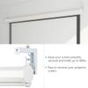 Aokicase W40120 Projector Screen Mount, Wall-Mountable, Compatible with Most Projectors, Adjustable Hook Set, Stand Metal Bracket Rack (White, 1 Piece) view 3