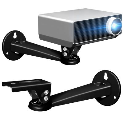 2-Be-Best Mini Projector Wall Mount Adjustable Rotation 360 Projecter Wall Mount Holder for CCTV/Camera/Projecters/Webcam with Load 11 lbs Length 7.8 inch Black