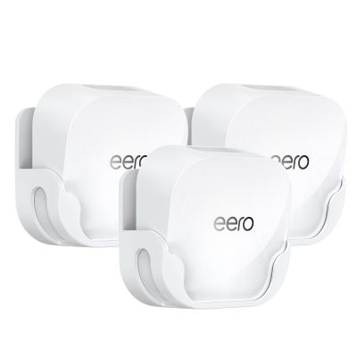QUIDDITY eero 7 Wall Mount Bracket Compatible with eero WiFi 7 Mesh Router and Extender, Space-Saving Holder for eero 7 WiFi Extender with Cable Management White (3 Pack)
