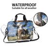 Adornori Cow Daisy Flowers Laptop Bag 15.6 Inch Waterproof Laptop Sleeve Case with Shoulder Straps Computer Case Cover Slim Briefcase for Men and Women view 2